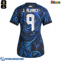 Fotballdrakt Dame Argentina Julian Alvarez #9 Bortedrakt VM 2026 Kortermet
